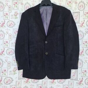 Men's‎ INSERCH Black Polyester Blend Sport Coat Blazer Style 263A Size Large